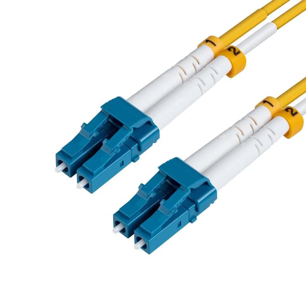 MicroConnect LC/UPC-LC/UPC 4m OS2 Fiber Patchkabel SM Duplex LSZH OD: 2mm, 0.3db Gul
