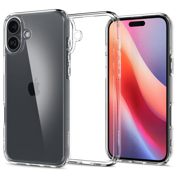 Spigen Ultra Hybrid Cover til Apple iPhone 16 Krystalklar