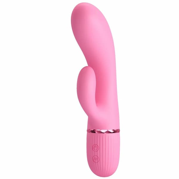 Pretty Love BW-500059 Silikone Dobbelt Stimulationsvibrator Pink USB 10 Tilstande
