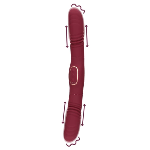 Loveline Dual-Action Thrusting Device Merlot Grape Silikon 24cm