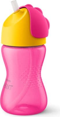 Avent Kop med sugerør, lyserød, 300 ml (SCF798/02)