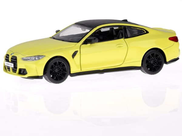 Metalbilmodel BMW M4 skala 1:32 lyde af lys ZA4617
