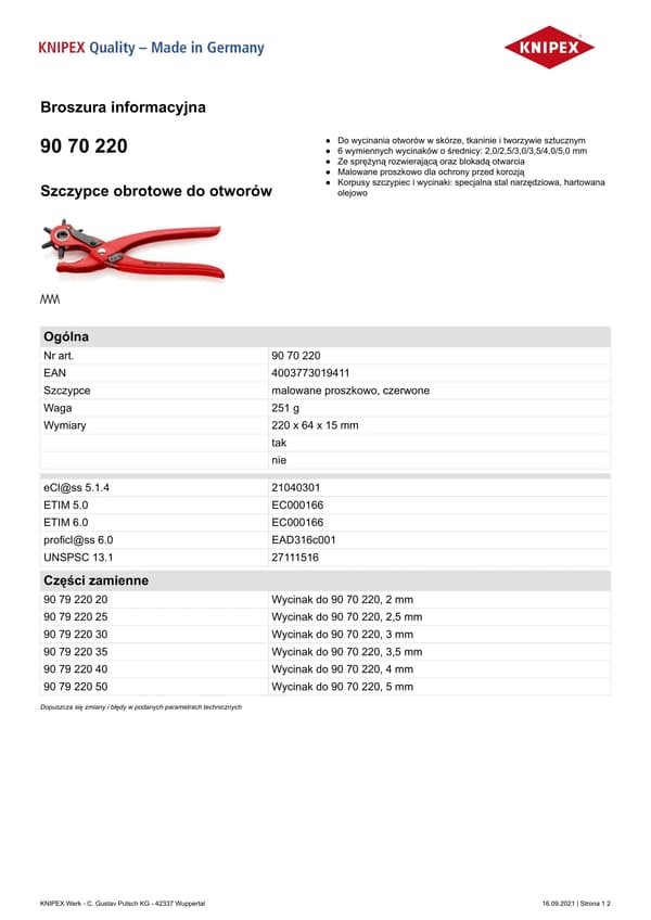 Knipex Revolverhulmaskine 2-5mm (9070220)