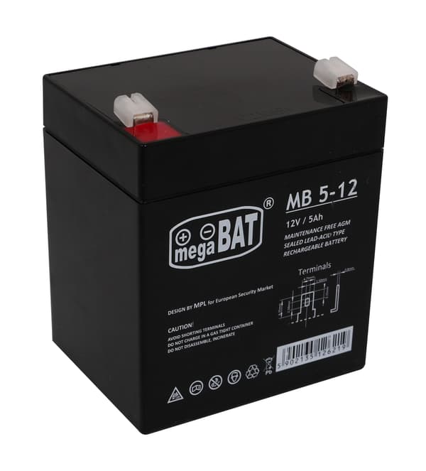 MPL VRLA MB 5-12 akku (90/70/101 mm)