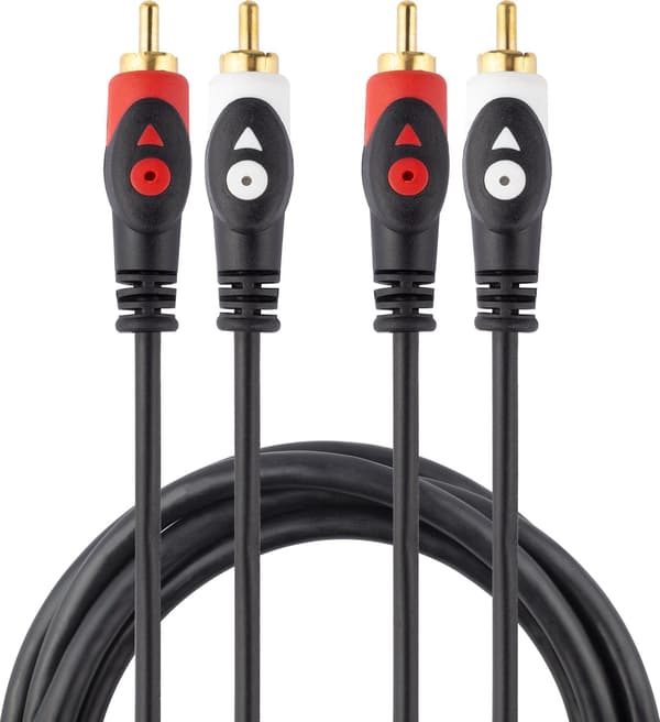 Kabel Libox RCA (Cinch) x2 - RCA (Cinch) x2 1,5m sort (LB0019)