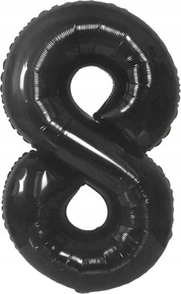 Folieballon B&C tal 8 mat sort 85 cm