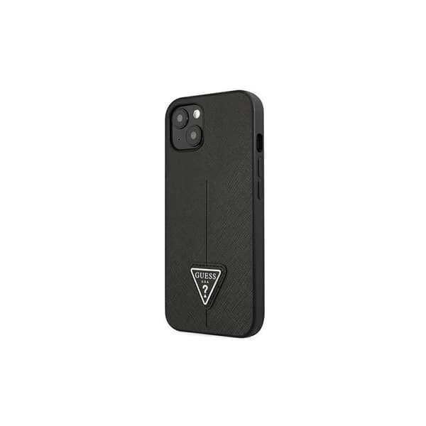 Guess GUHCP13SPSATLK iPhone 13 mini 5,4 \"sort / sort Hardcase SaffianoTriangle Logo