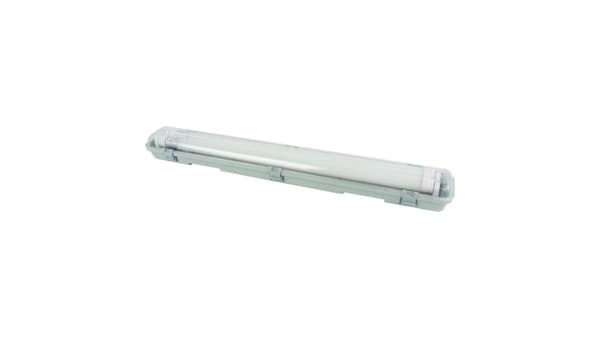 SET hermetisk armatur IP65 + 2x LED-rör 60cm 4000K