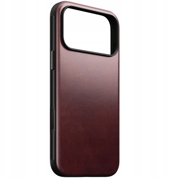 Nomad Modern Leather Case, viininpunainen (Horween) - iPhone 17 Pro Max