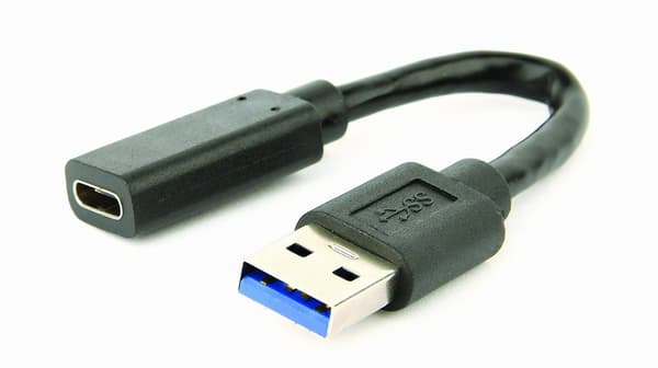 CableXpert 0,1 m - USB A - USB C - Svart A-USB3-AMCF-01