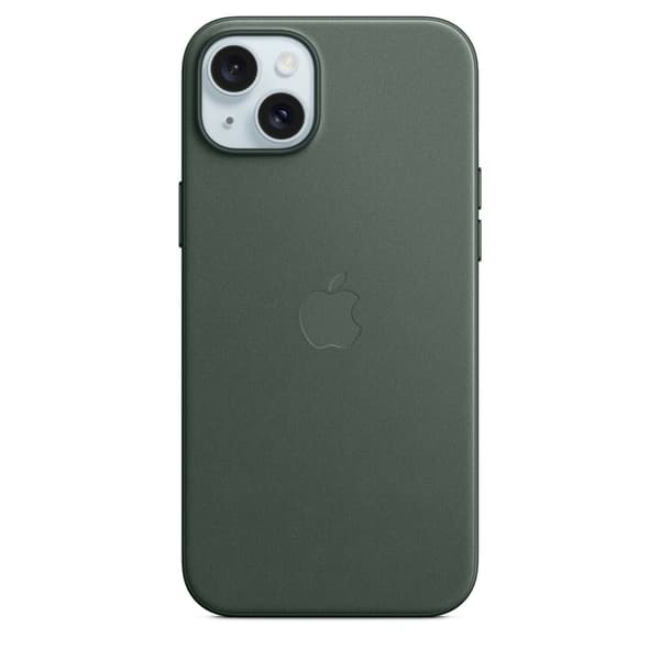 Apple Alkuperäinen iPhone 15 Plus Feingewebe -kuori MagSafella - Ikivihreä