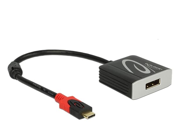Delock Adapter USB-C =>DP (St/Bu) 15cm svart