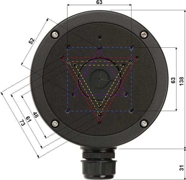 CAN HIKVISION DS-1280ZJ-S SVART
