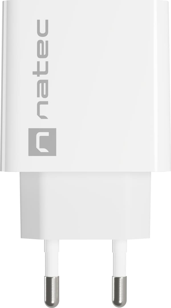 NATEC RIBERA NETVÆRKSLADER 1X USB-A + 1X USB-C 20W HVID NUC-2061
