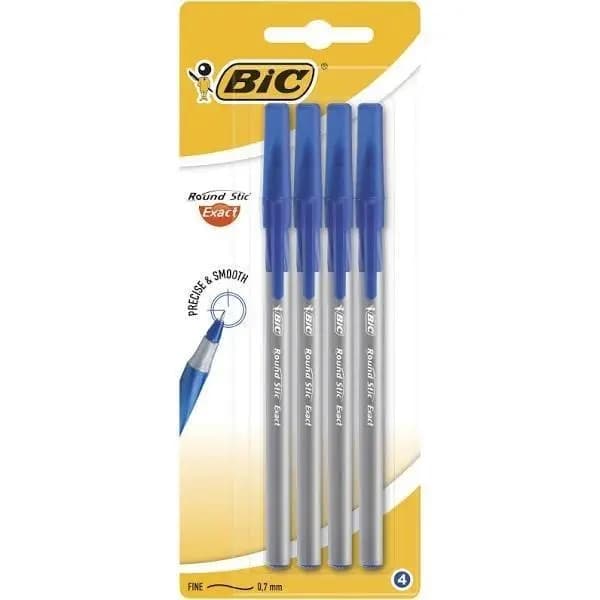 Lang beskrivelse Round Stick Exact blå bls 4 stk BIC