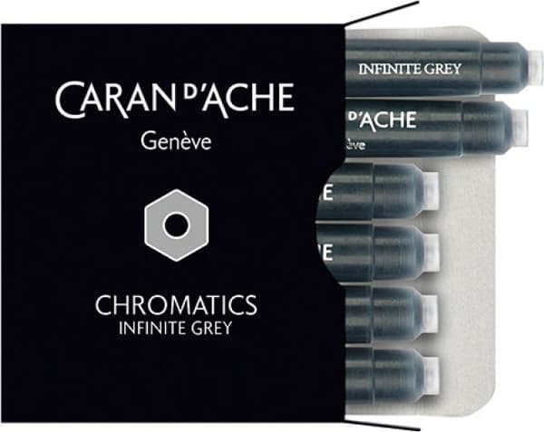 Caran d`Arche Bläckpatroner Chromatics grå 6 stycken