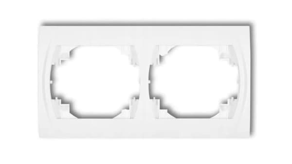 Karlik Logo Horisontell ram dubbel vit (LRH-2)