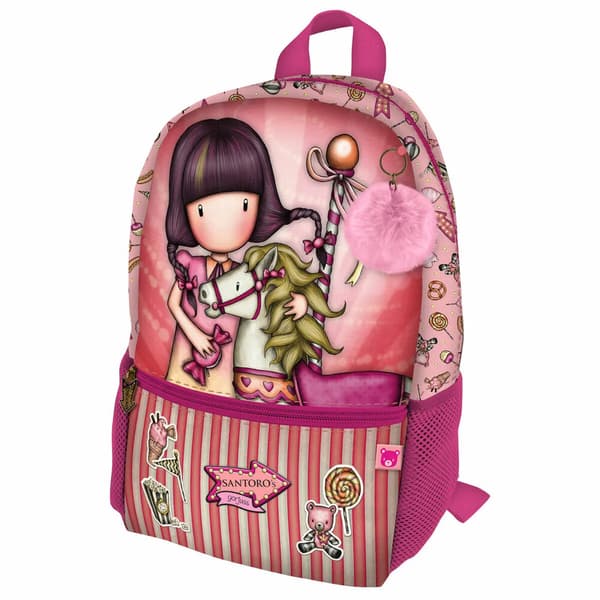 Skoletaske Gorjuss Carousel Mini Laks (26 x 34 x 11,4 cm)