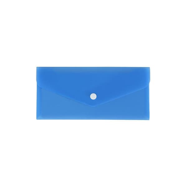 Plastmapp med tryckknapp DL blå Biurfol (TKS-03-03)