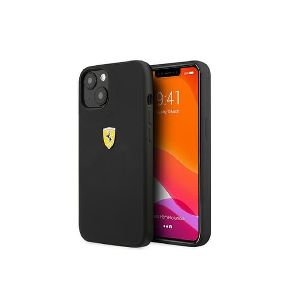 Ferrari FESIHCP13SBK iPhone 13 mini 5.4\" sort/sort Hardcase Silikone
