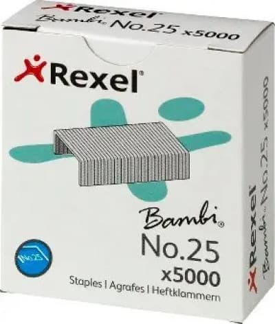 Rexel Hæfteklammer Rexel nr. 25 Bambi hæfteklammerpakke