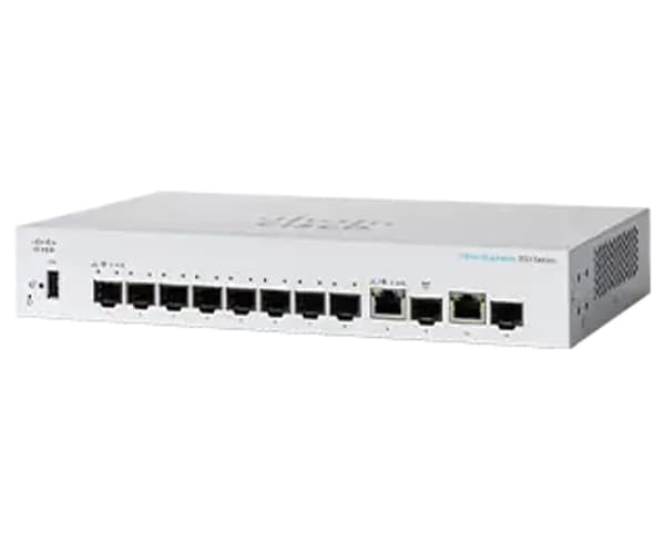 Switch Cisco CBS350-8S-E-2G-EU (8xSFP, 2xGB/SFP combo, fläktlös) - EXTERIÖR