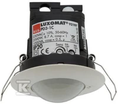 Tilstedeværelsessensor 2000W 360gr. IP20 PD3-1C-FC 92197