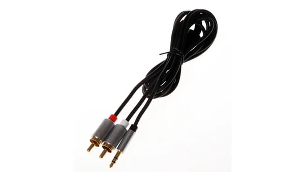 Kabel Libox Jack 3.5mm - RCA (Cinch) x2 1.5m sølv (LB0092)