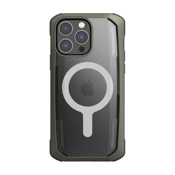 Raptic X-Doria Secure Case iPhone 14 Pro MagSafe-suojakuorella, vihreä