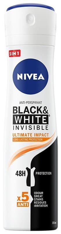 Nivea Nivea Deodorant BLACK& WHITE INVISIBLE Ultimate Impact 5i1 spray 150ml