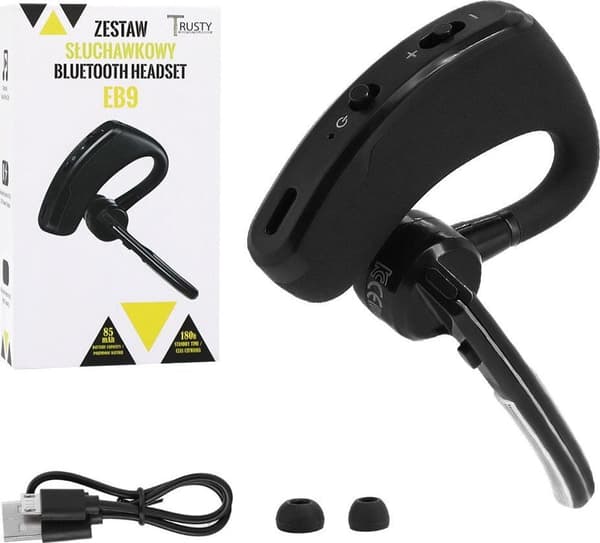 Hovedtelefoner Vega BLUETOOTH EARPHONE TRUSTY LEGEND BLACK EB9>