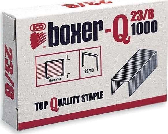 ICO Boxer Hæfteklammer 23/8 galvaniseret 1000 stk.