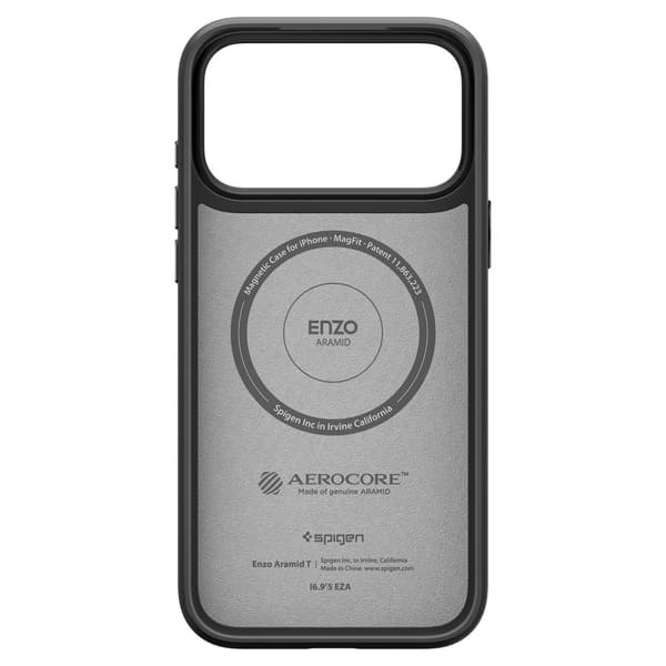 Spigen Enzo Aramid T, sort - iPhone 17 Pro