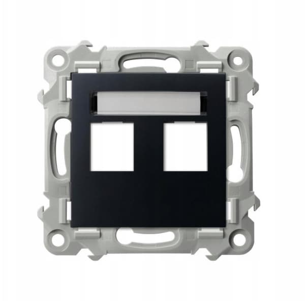 SAPPHIRE Dobbelt Keystone Jack Hus Enkel Sort Metallisk GPK-2z/P/33