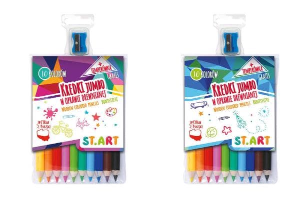 Träkritor Jumbo 10 färger St.Art
