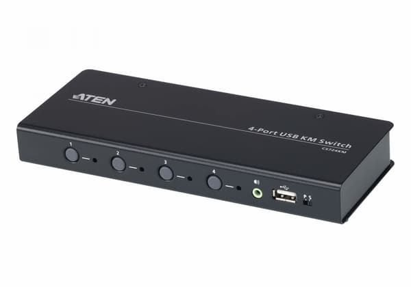 Aten 4-portars USB KVM-switch 4-portars USB KM-switch, svart