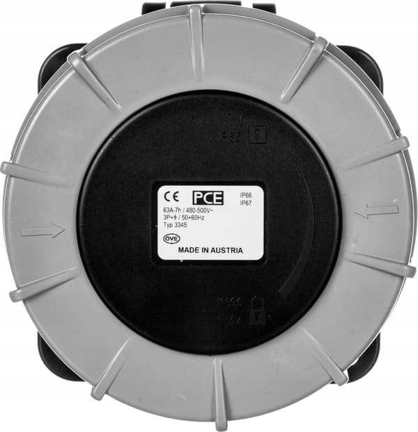 Suora laitepistorasia 63A 4P 500V 3345-7