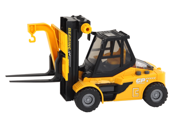 Gaffeltruck gul 1:16 lys lyd