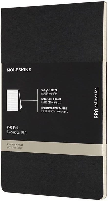 Notesrapport. L PRO PAD, sort MOLESKINE