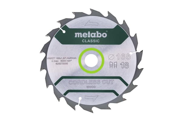 Metabo CordlessCutClassic 165x20 18 WZ 20
