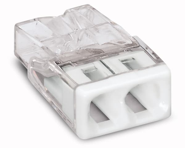 Wago Kompakt samlemuffe 2-leder transparent/hvid (2273-202)