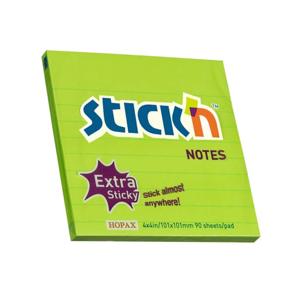KLÆBENOTER STICK'N 101 X 101 MM, GRØN