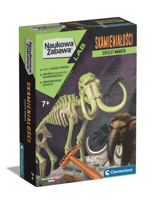 Videnskabelig sjov. Fossiler. Mammut fluorescens