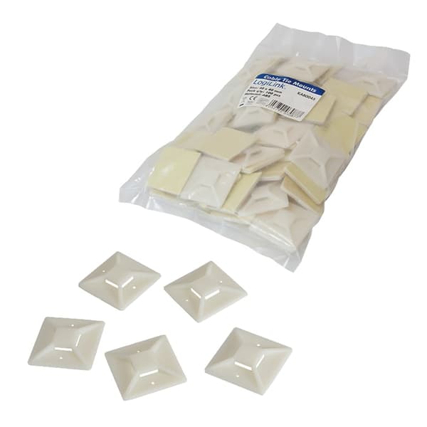 LogiLink Cable Tie Mounts 40x40 mm,