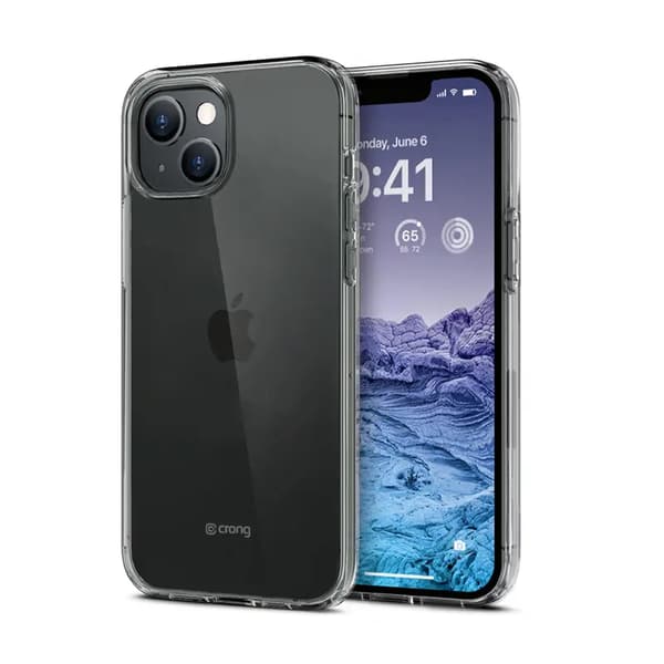 Crong Crystal Slim Cover - iPhone 15 Plus-fodral (transparent)