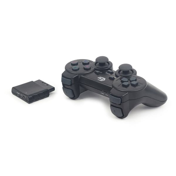 Langaton peliohjain GEMBIRD Dual Gamepad PC PS2 PS3 Musta