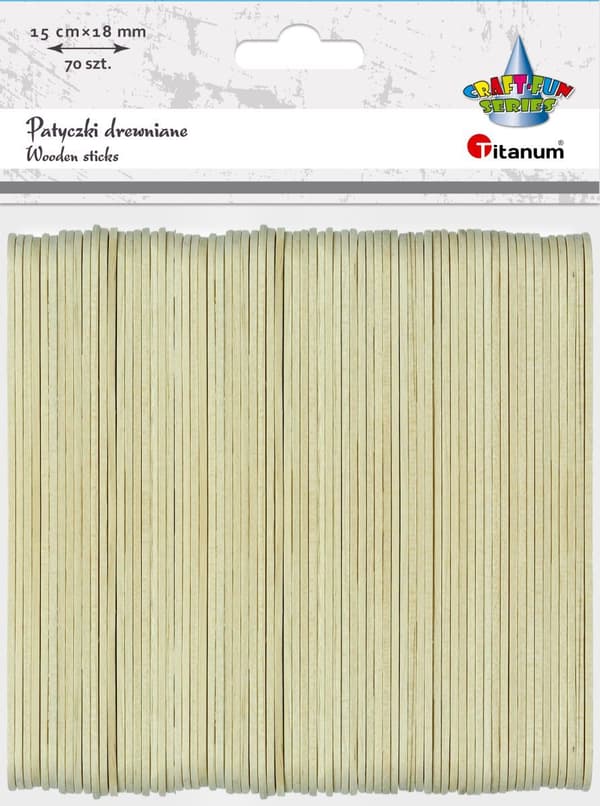 Puiset suorat tikut 18x150mm 70kpl