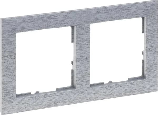 Legrand SUNO Dobbeltramme børstet aluminium 721562