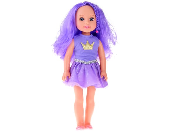 Violetin kuningatar -nukke violetilla tukalla 38 cm ZA4766