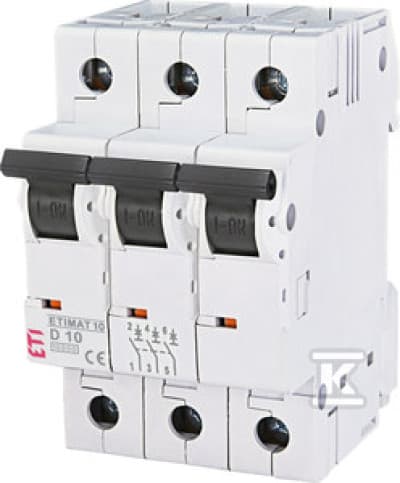 Strømstik 3P D 10A 10kA AC ETIMAT10 002155714
